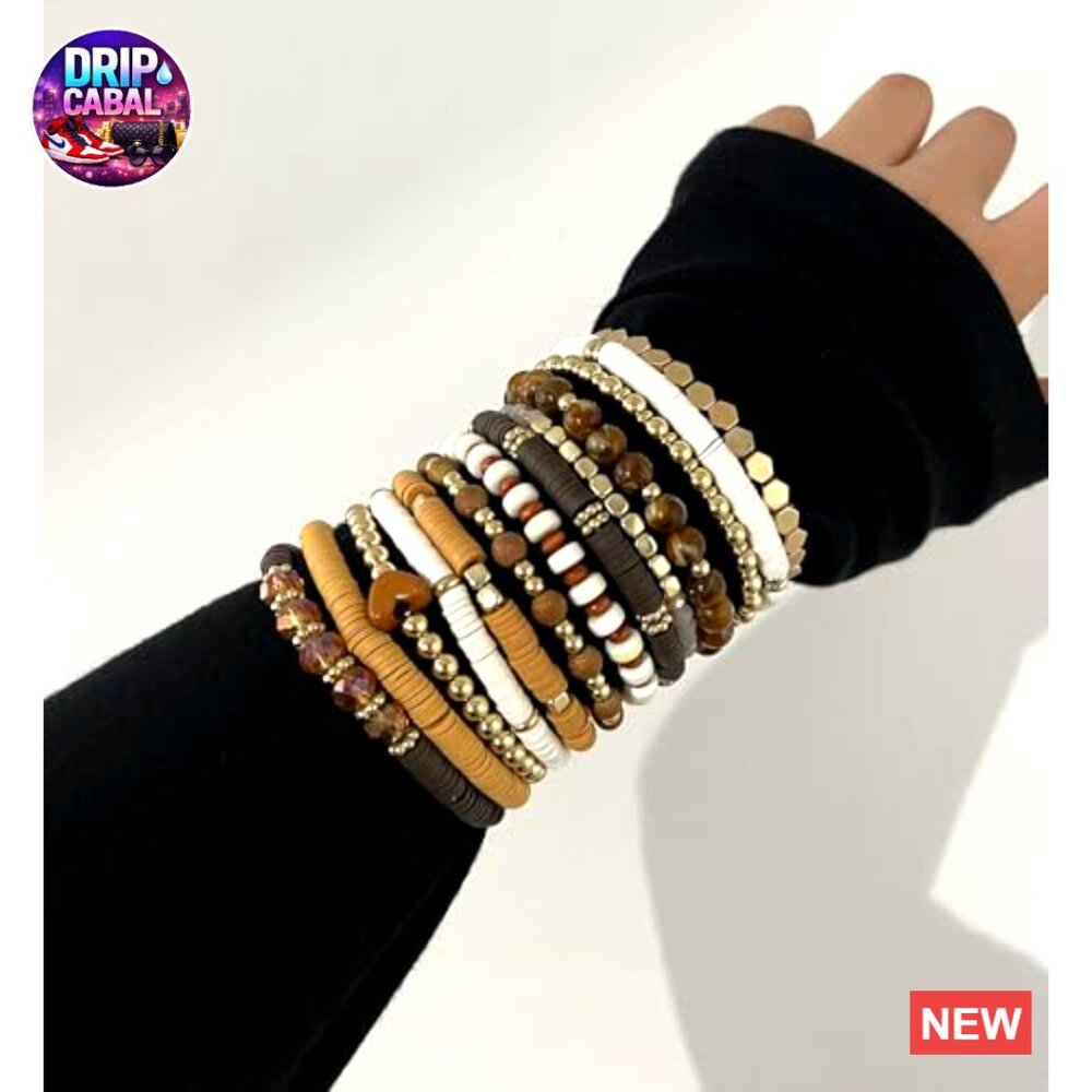 Boho Gold Surfer Stackable Stretch Bracelets Heis… - image 6